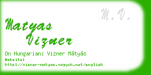 matyas vizner business card